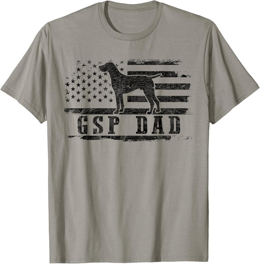 Gsp Dad Usa American Flag German Shorthaired Pointer Dog