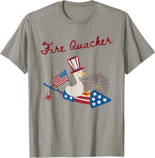 Firequacker Goose 4Th Of July Patriotic Day Funny Goose