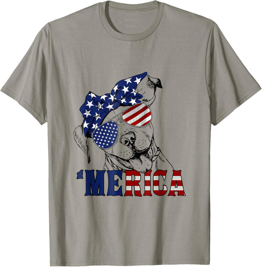 Pitbull 4Th Of July Merica American Flag Sunglasses