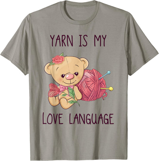 Funny Cute Knitter Yarn Is My Love Language Knitting