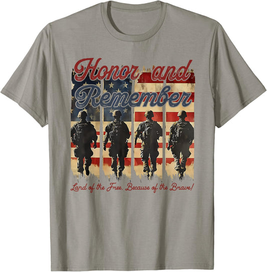 Memorial Day Usa Flag Remember Honor Patriot Men Women Kids
