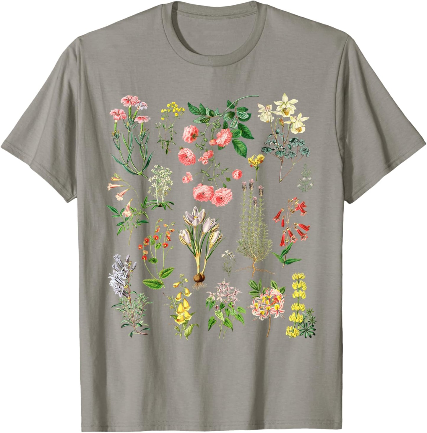 Vintage Botanical Floral Flower Wildflower Garden Tshirt