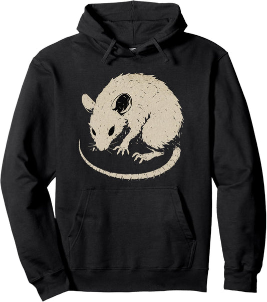 Brown Pet Rat Graphic Halloween Monster Rodent Lovers Rat Pullover Hoodie