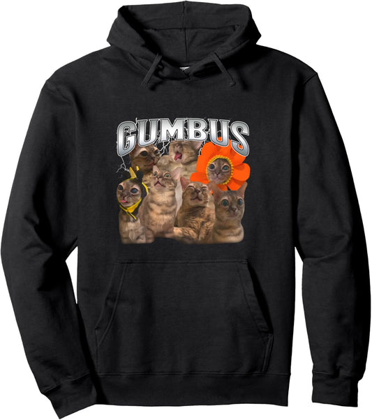 Funny Cat Gumbus Cat Lovers Trendy Cute Animal Pullover Hoodie
