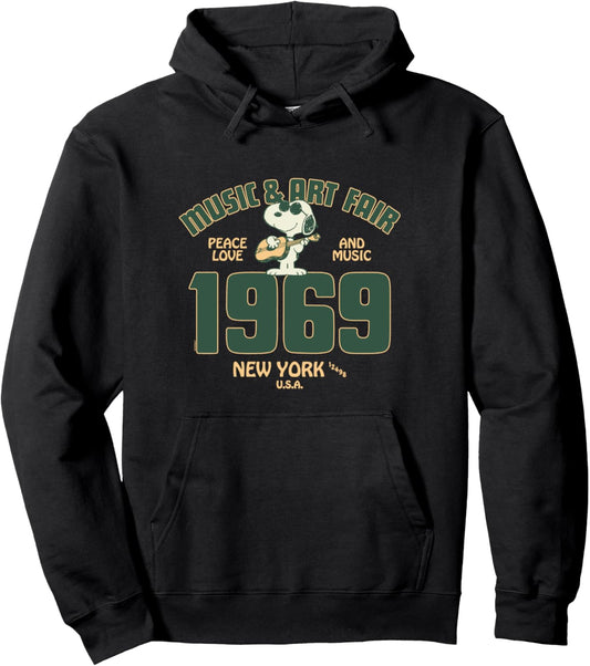 Peanuts   Snoopy 1969 Music And Art Pullover Hoodie