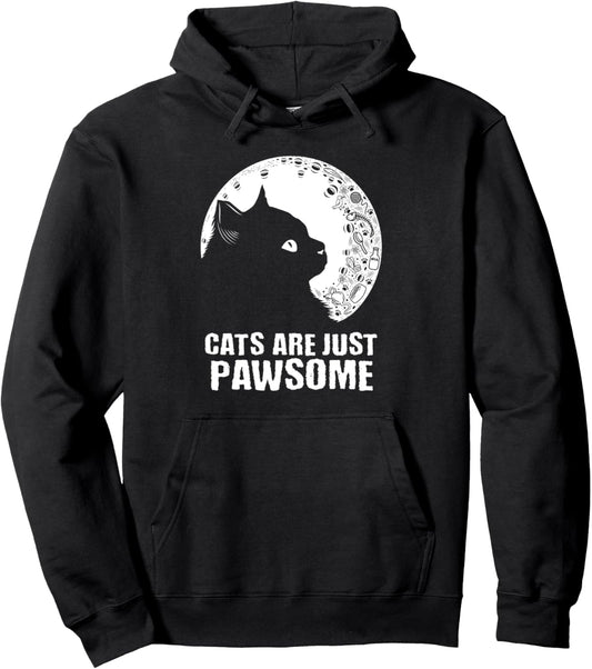 Cats Are Just Awesome Cat Pun Mom Cute Cat Dad Pullover Hoodie