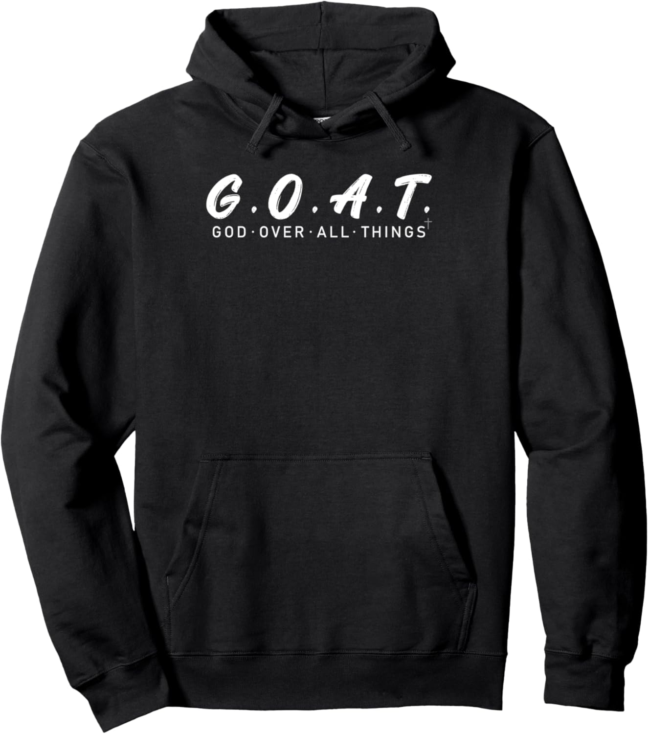 G.O.A.T God Over All Thing Black And White Pullover Hoodie