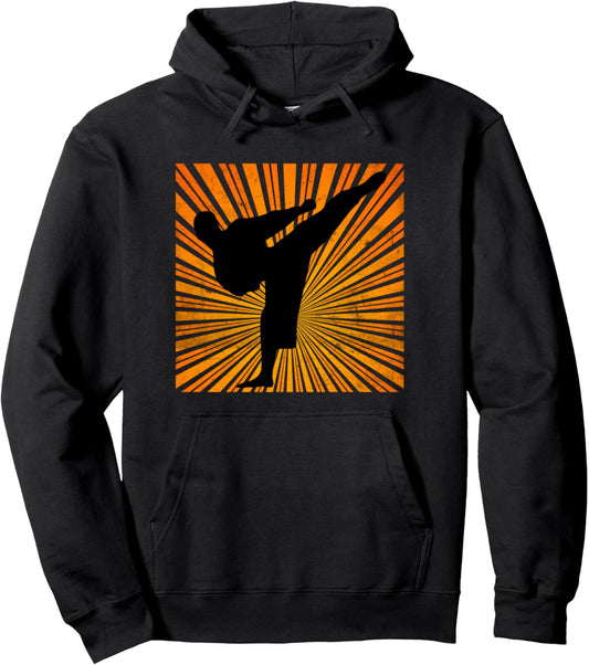 Martial Arts Master Retro Sun Design Karate Taekwondo Gifts Pullover Hoodie