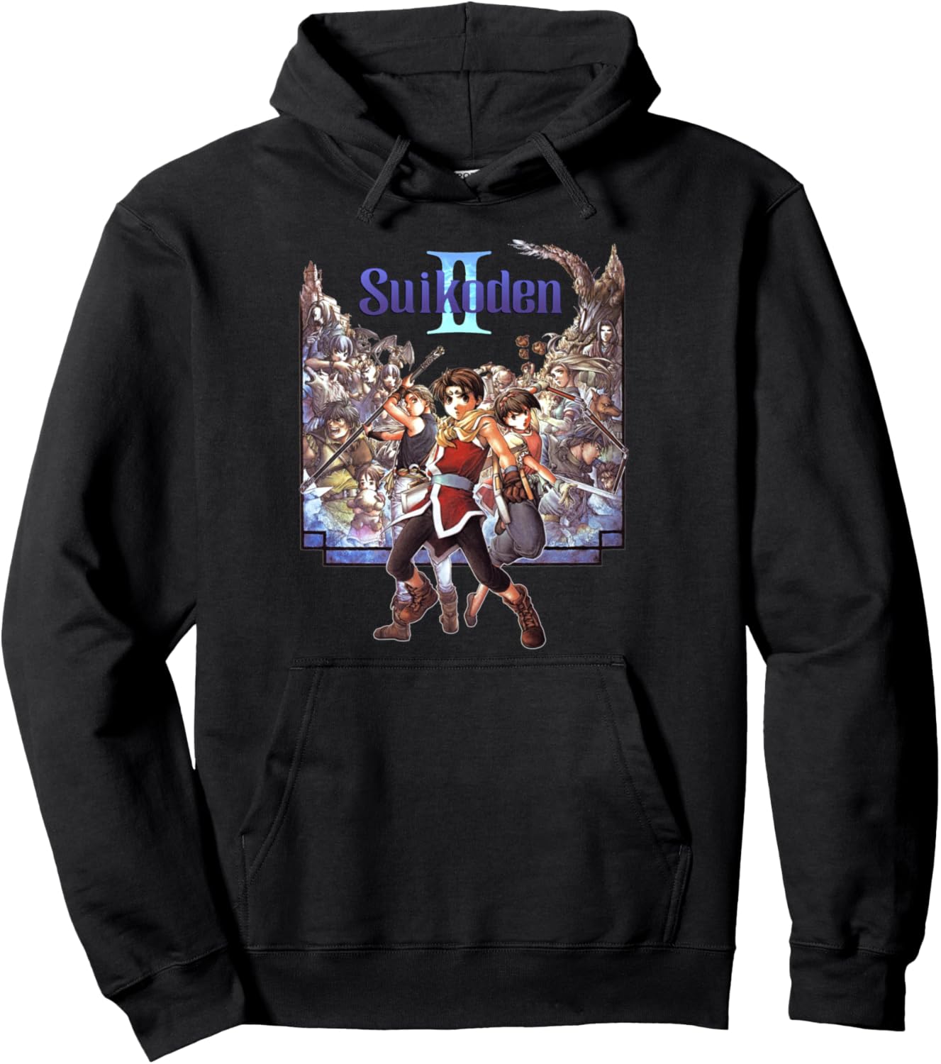 Suikoden II Box Art Epic Adventure Retro Game Tribute Art Pullover Hoodie