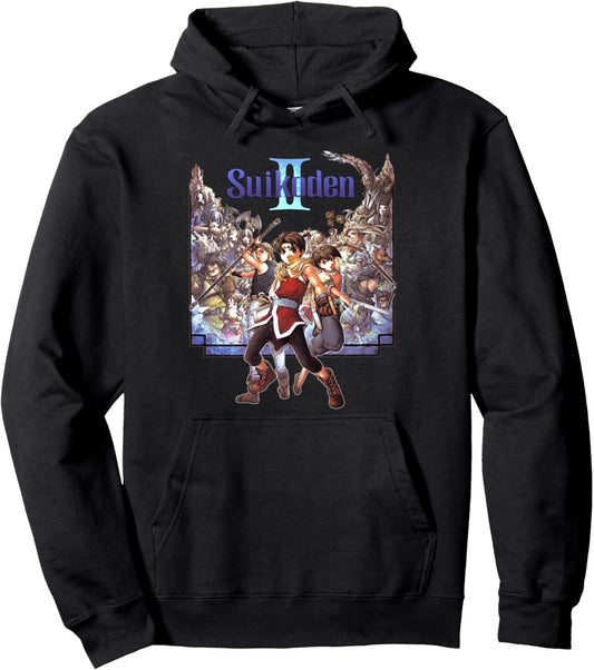 Suikoden II Box Art Epic Adventure Retro Game Tribute Art Pullover Hoodie