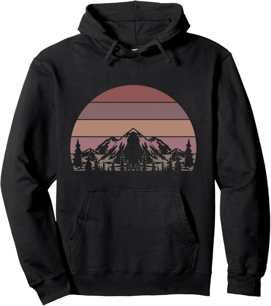 Retro Camping Mountain Hike Hobby Sport Hiker Gift Hiking Pullover Hoodie