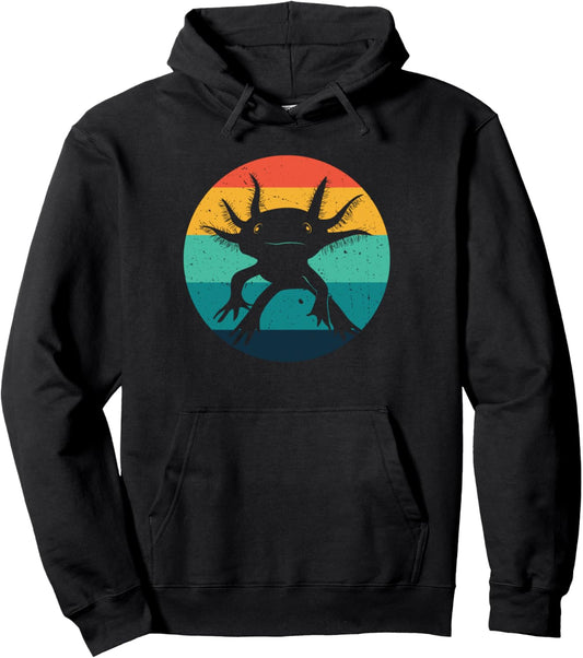 Axolotl Animal Funny Retro Pullover Hoodie
