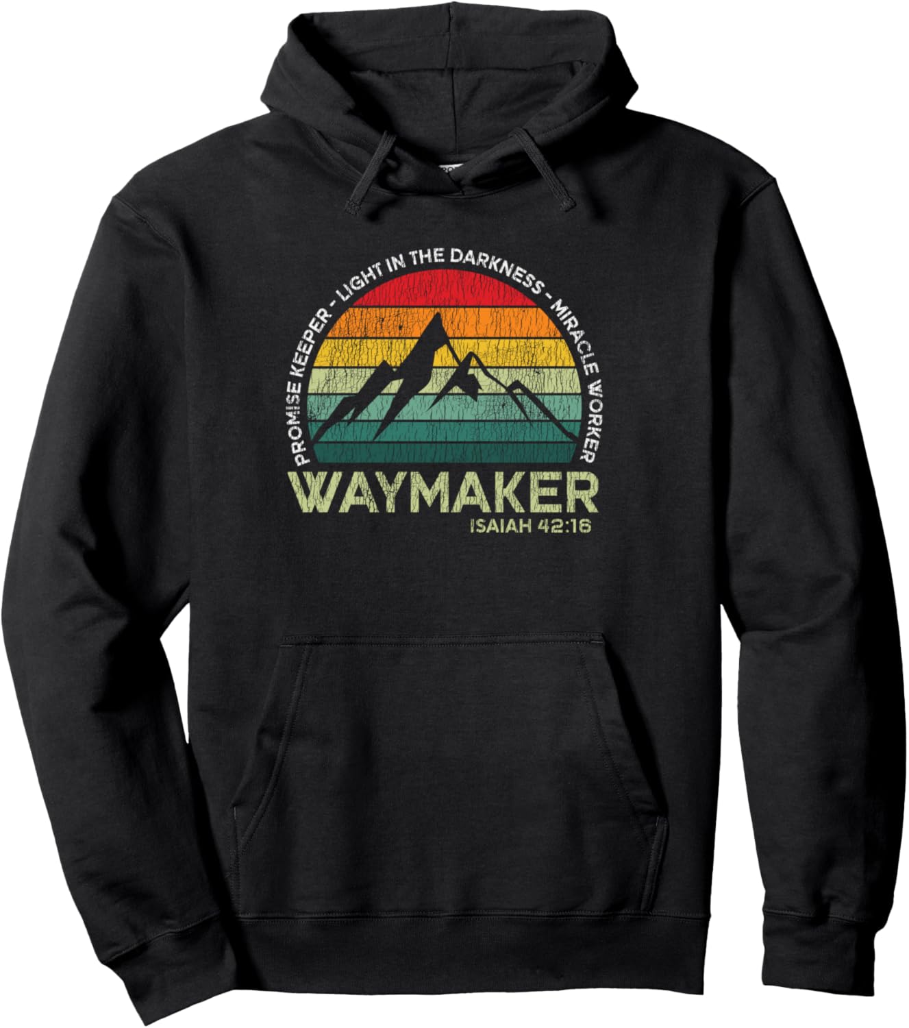 Vintage Waymaker Promise Keeper Miracle Worker Christian Pullover Hoodie