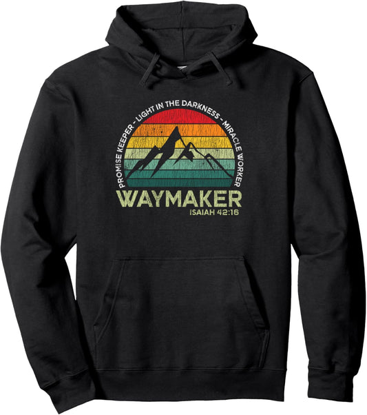Vintage Waymaker Promise Keeper Miracle Worker Christian Pullover Hoodie