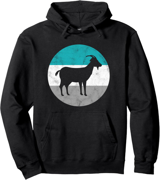 Goat Retro Gift For Men Women Boys & Girls Pullover Hoodie