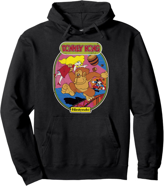 Nintendo Donkey Kong Mario Retro Art Graphic Hoodie Pullover Hoodie