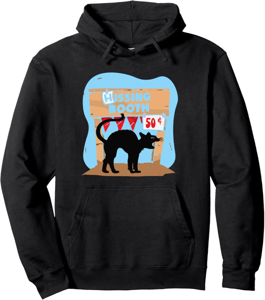 Funny Hissing Booth Cat Lover Cat Mom Cat Dad Pun Joke Humor Pullover Hoodie