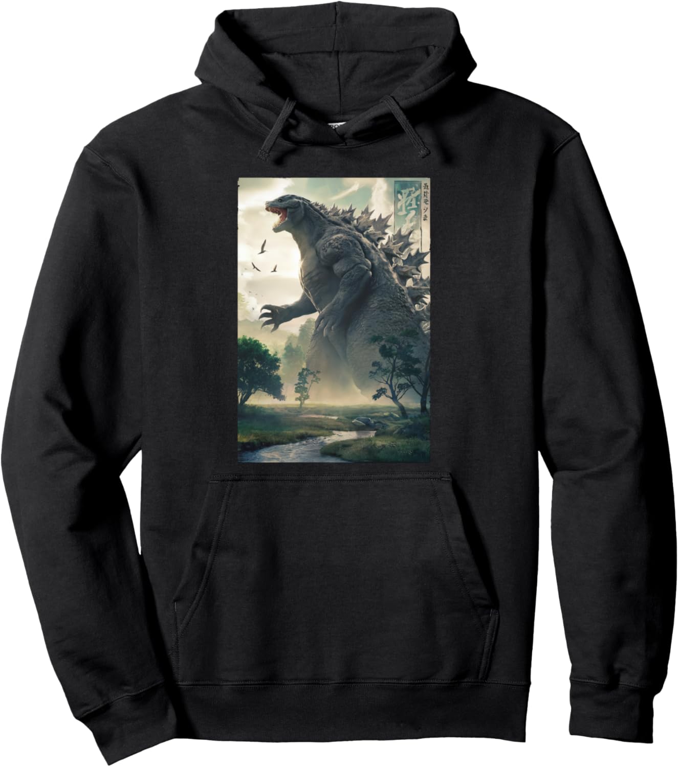 Kaiju Shirt Retro Japanese Monster Vintage Style Art Lovers Pullover Hoodie