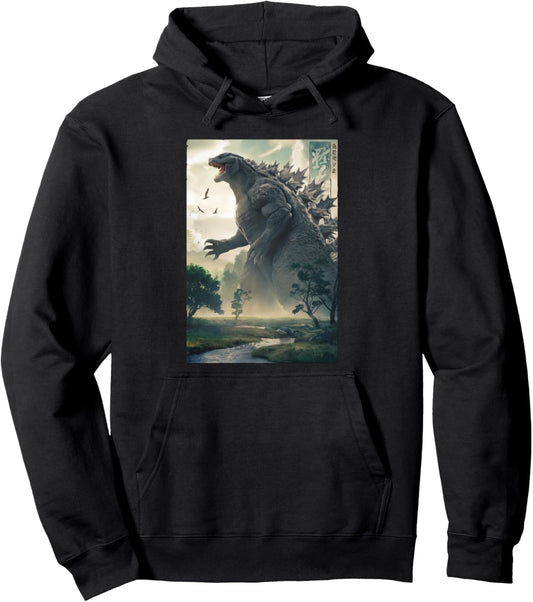 Kaiju Shirt Retro Japanese Monster Vintage Style Art Lovers Pullover Hoodie