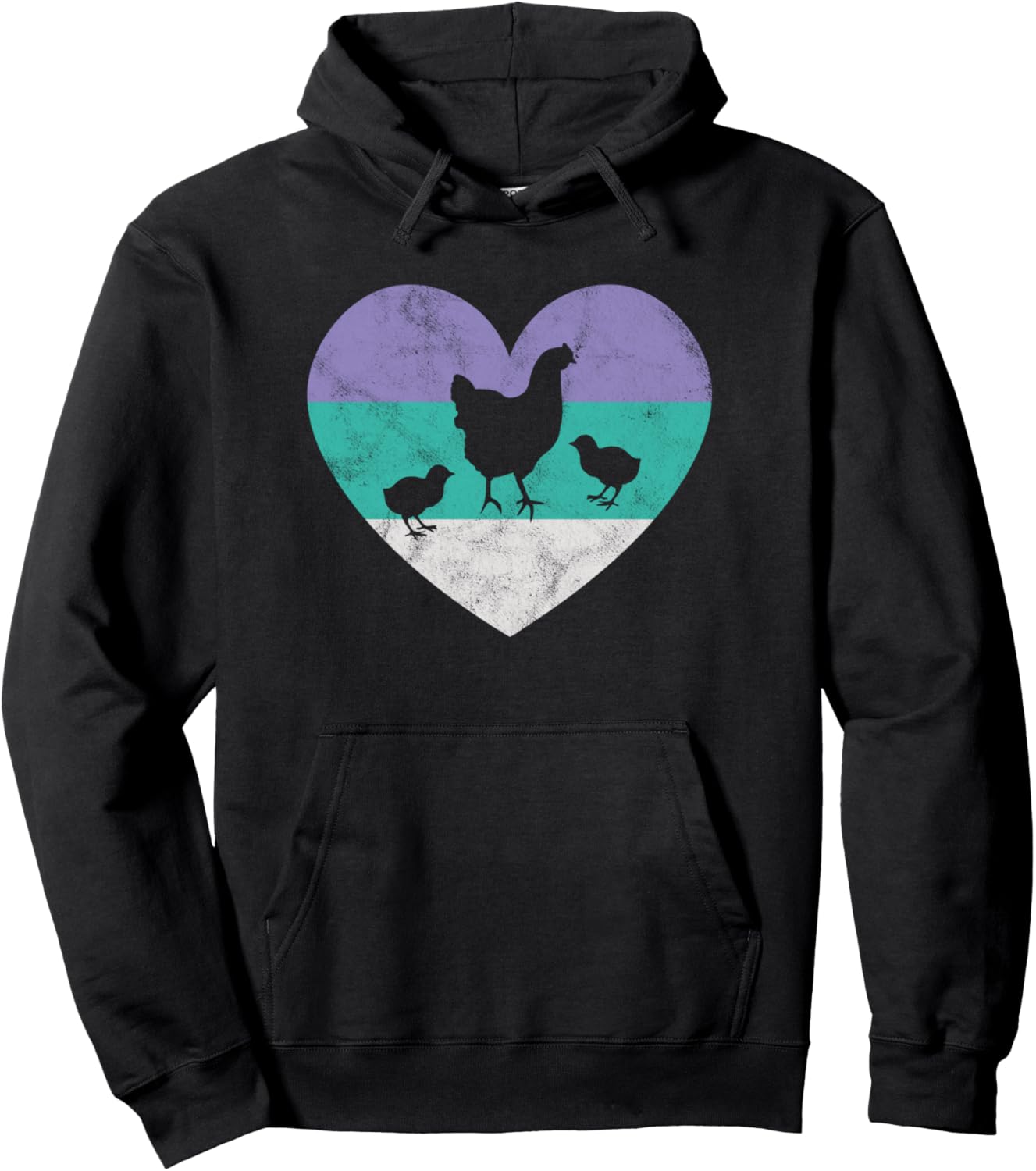 Chicken Gift Hoodie For Women & Girls Vintage Cute Pullover Hoodie