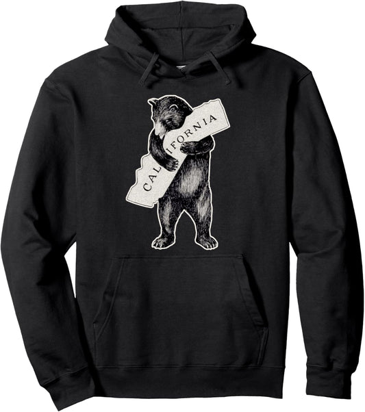 I Love California Shirt Art Retro Vintage Cali Pride Bear Pullover Hoodie