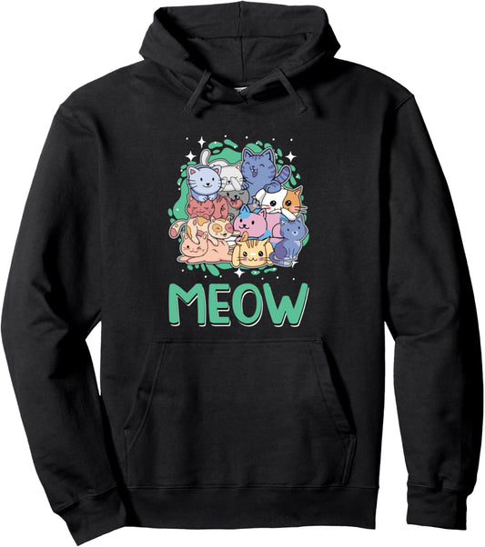 Cat Lover Funny Kitten Animal Pun Cat Mom Pullover Hoodie