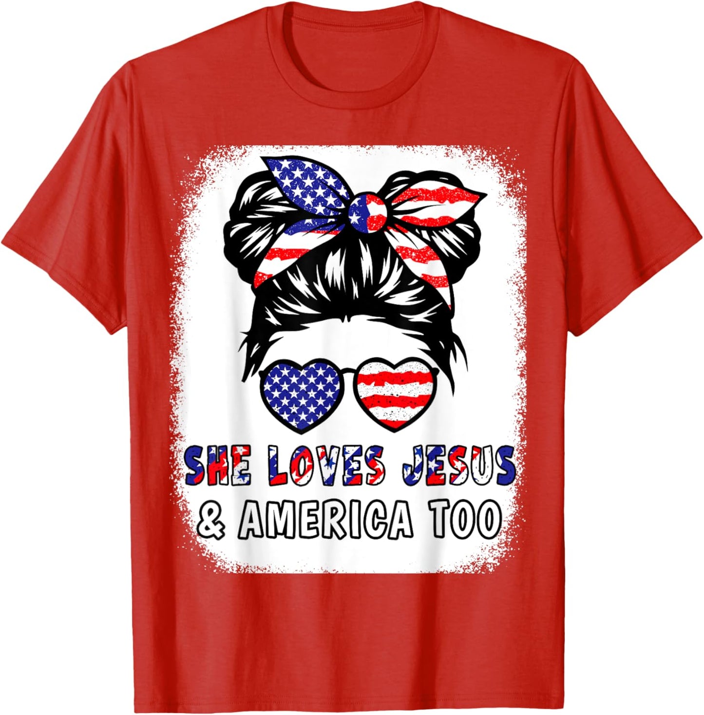 4Th July She Loves Jesus America Too Girl Toddler