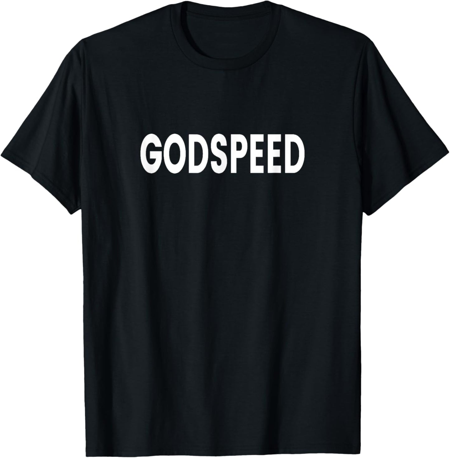 Godspeed Black Classic Fit Crew Neck T Shirt, Small, Adult, Unisex Adults, Short Sleeve, Travel, Classic, Sailing, Cotton, Polyester, Machine Wash, Men,