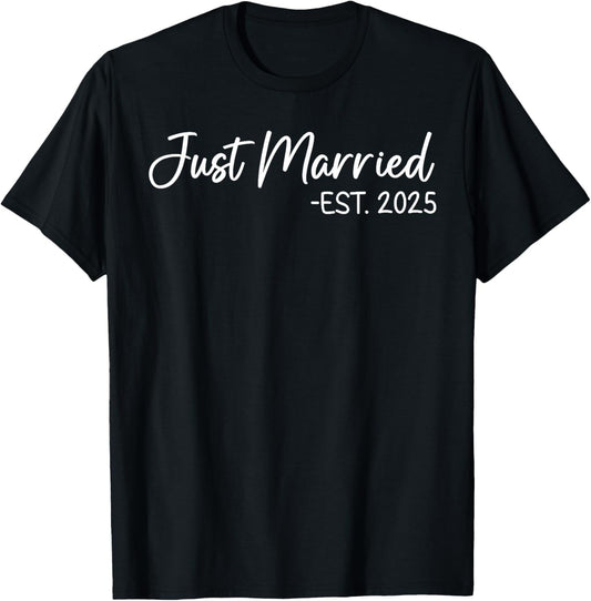 Just Married 2025 Honeymoon Wedding Couples Fiancee
