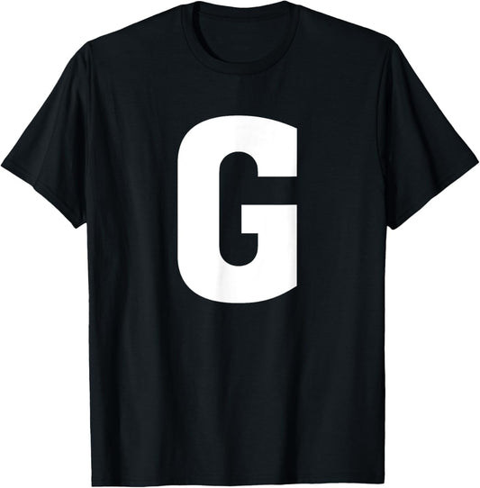 Letter G Shirt Alphabet Capital Letter