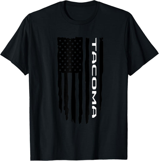 Wandering Wheels Mens Tacoma Prerunner American Flag Shirt