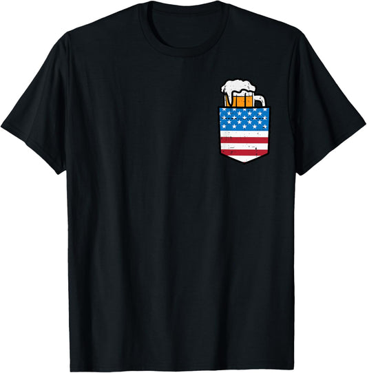 4Th Of July American Flag Pocket Funny Patriot Dad Team Men