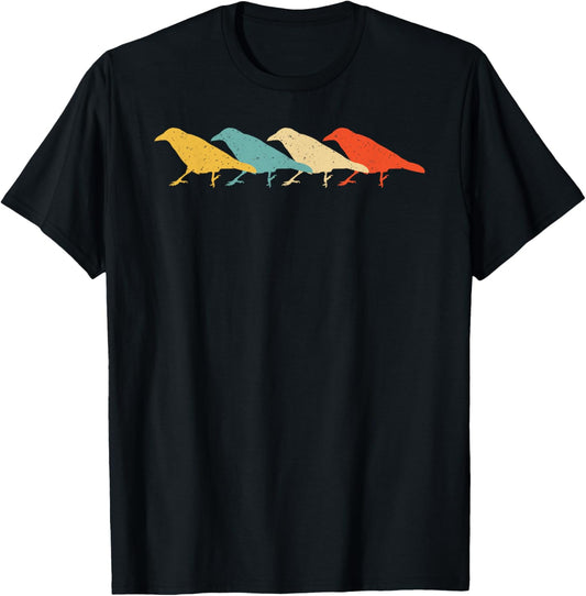 Crow Vintage Retro Raven Bird Lover 60s 70s Gift