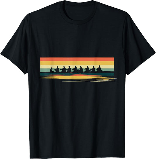Retro Rowing Crew Boat   Rower Water Sports Vintage Row Team