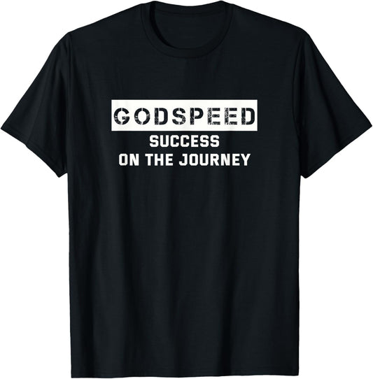Godspeed, Success On The Journey   Unique White Text Design