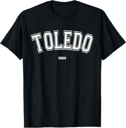 Toledo Ohio Usa Toledo Graphic T Shirt Black Unisex Adults Unisex Kids Classic Fit Classic Style Crew Neck Short Sleeve Small