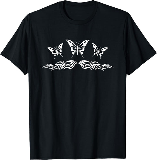 Fairycore Butterfly Tattoo Flames y2k Goth Aesthetic