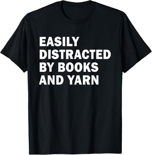 Easily Distracted By Books And Yarn Funny knitting