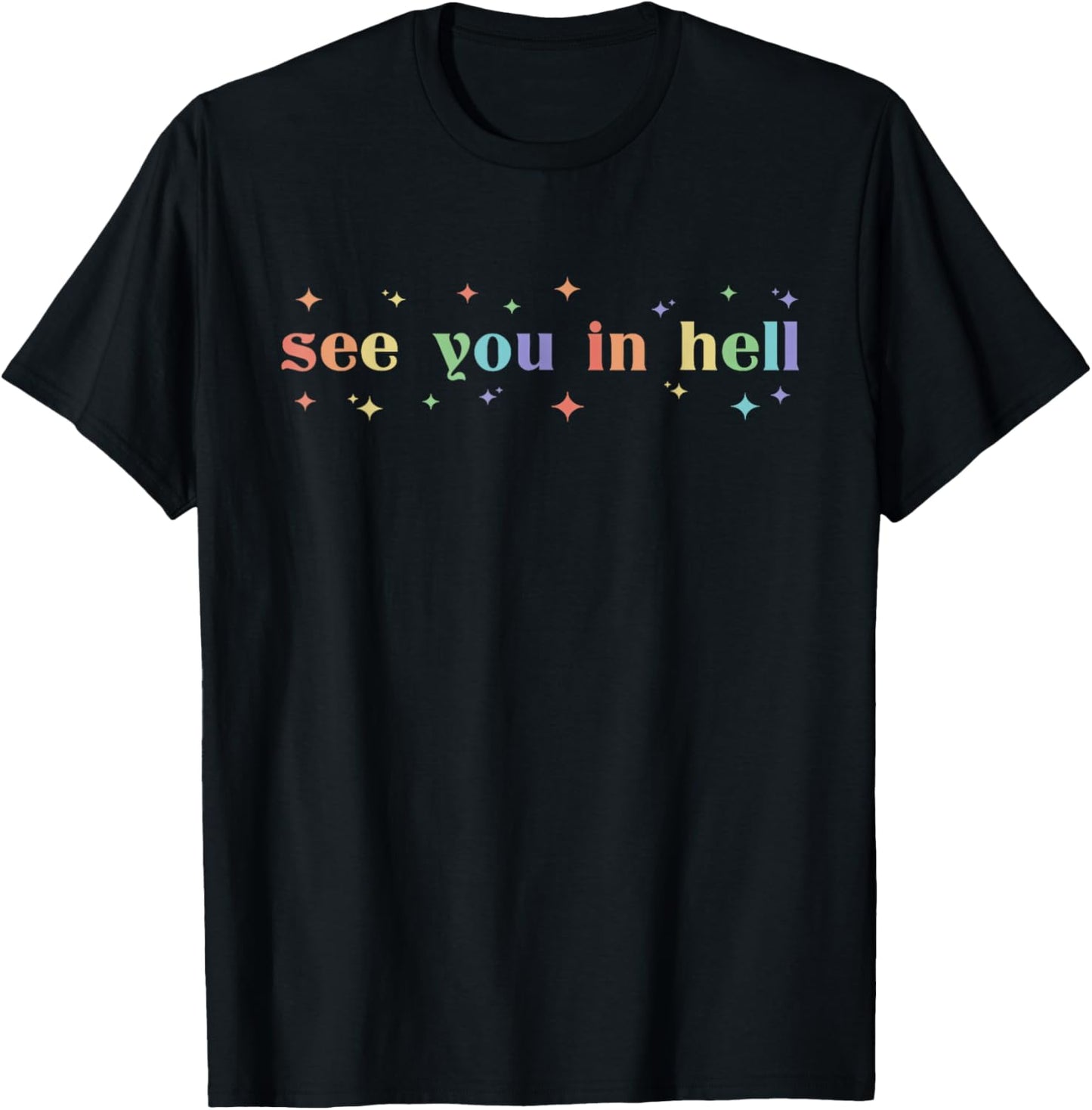 Retro See You In Hell Progress Pride Social Justice LGBTQ