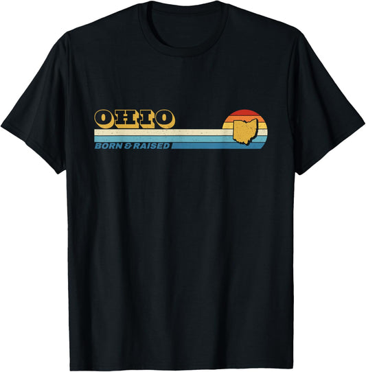 Ohio Oh Retro Vintage State Pride Born Raised