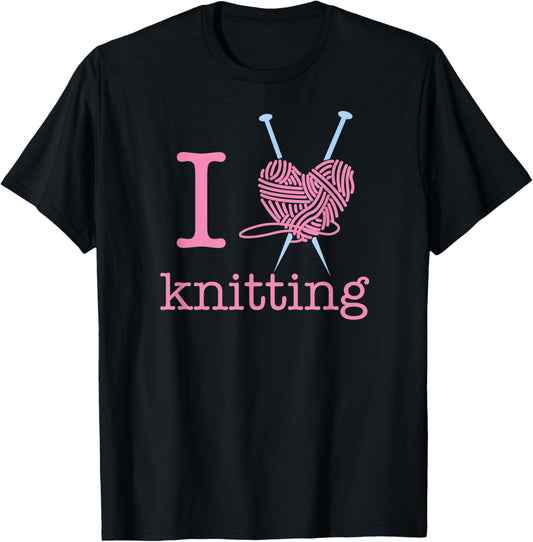 Funny Knitting Designs: I Love Knitting Yarn Heart