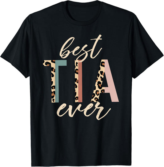 Best Tia Ever Gifts Aunt Leopard Print Mothers Day