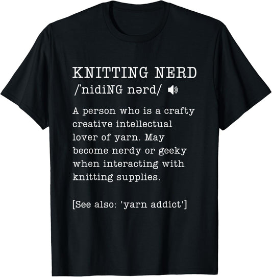 Knitting Nerd Funny Grandma Mom Crocheting Yarn Lover Gift