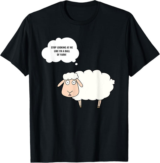 Knitting Crochet Funny Sheep Graphic Yarn Ball Knitter Hobby