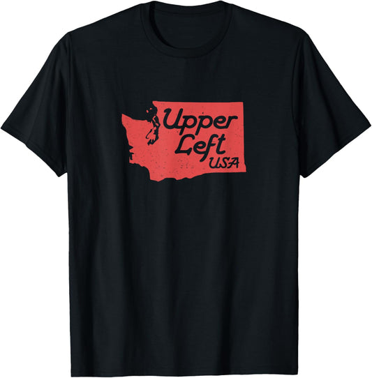 Upper Left Usa T Shirt Pnw Pacific Northwest Tee