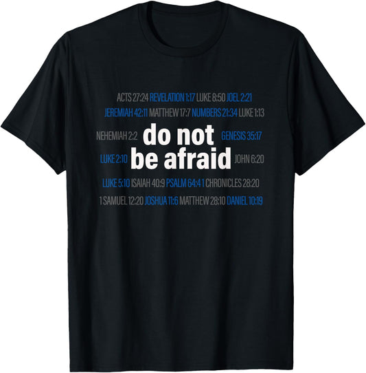 Do not be afraid, design with bible verses as art, Christian