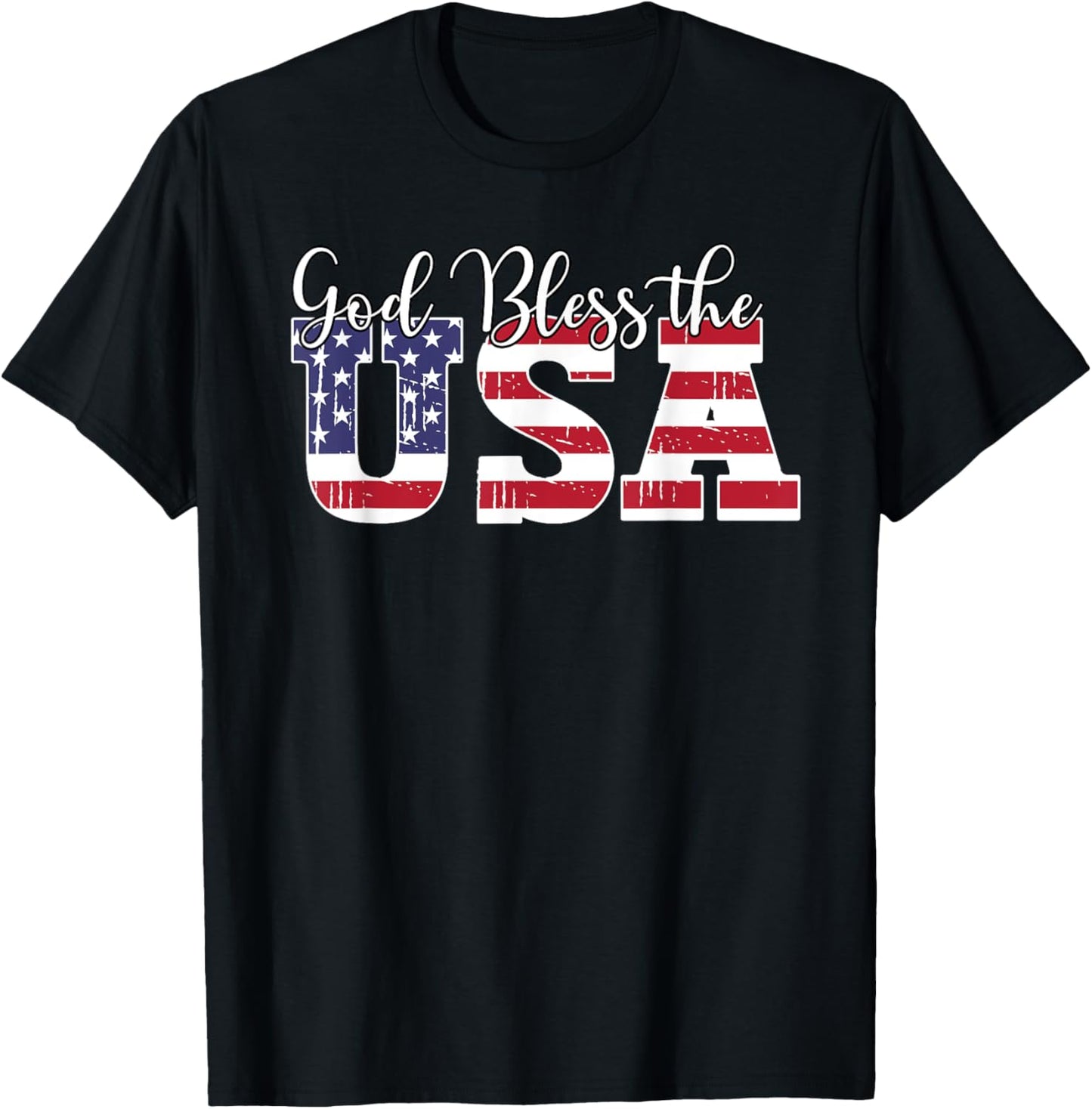 God Bless The Usa Us Flag Patriotic 4Th Of July America