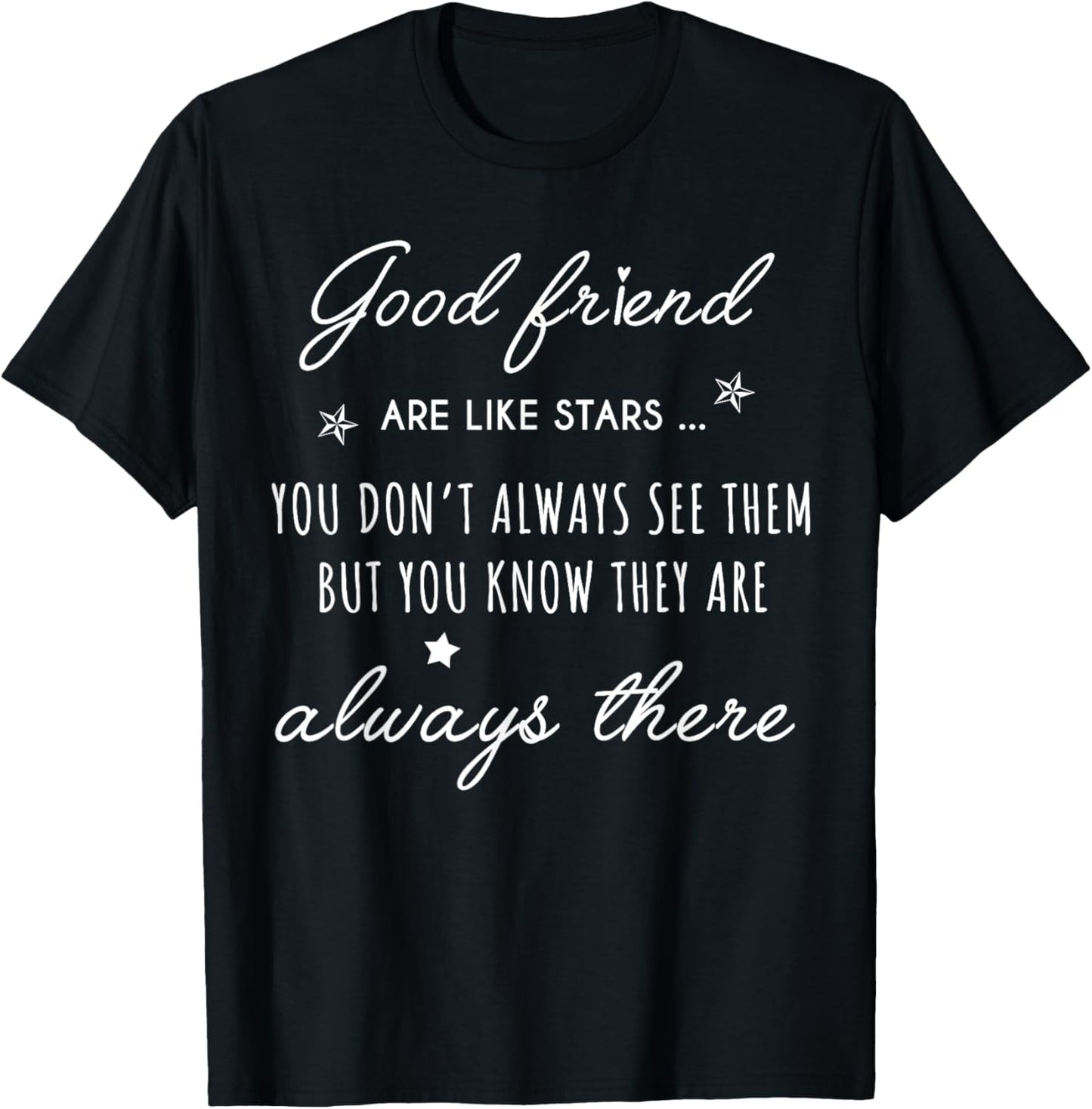 Good friend Are like Stars they are always there friendship