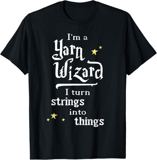 Funny Yarn Wizard T-Shirt For Women Or Girls