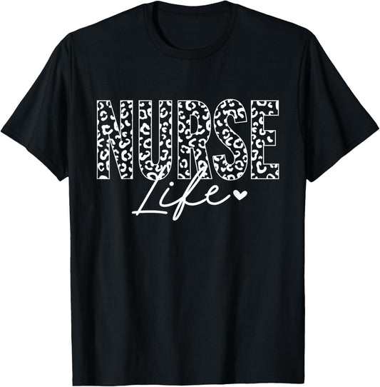 Nurse Life Leopard Funny Nurse Quote Career Nurses